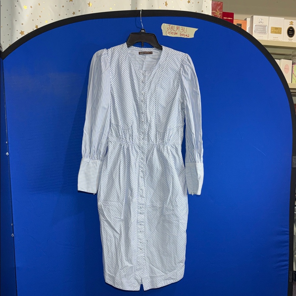 Blue Striped Women's Dress